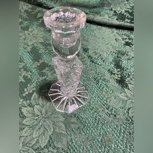 Vintage lead crystal tapered candlestick